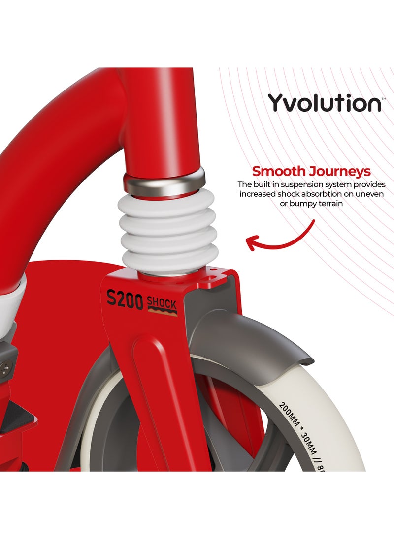 Yvolution Yvolution 2 Wheel Scooter S200 - Red  - Image 3