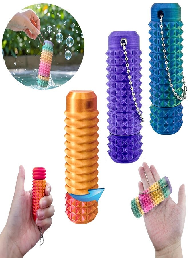 Deiviko Christmas Stocking Stuffer 2Pcs Upgrade Little Pain Ouchies Pain Stim Fidget,3D Printed Fidget Toys Anxiety Relief Items,Rotatable Grippie Stim Keychain,Stim Toys for Autistic,Hard Spiky Sensory Toys - Image 5