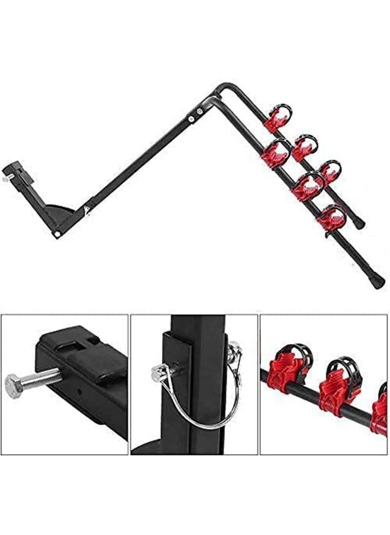 Foldable Bicycle Rear Mount Carrier, 3 Slots Bicycle Carrier Rack Rail (Hitch Mount rack)