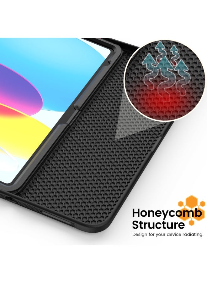 عام غطاء آيباد الجيل العاشر 10.9 بوصة/آيباد 11 (A16) 2025، غطاء مغناطيسي قوي مع خاصية النوم التلقائي، مقاوم للصدمات، مع حامل متعدد الزوايا، حامل قلم وجيب بطاقات لآيباد 10.9/11 بوصة. - Image 3