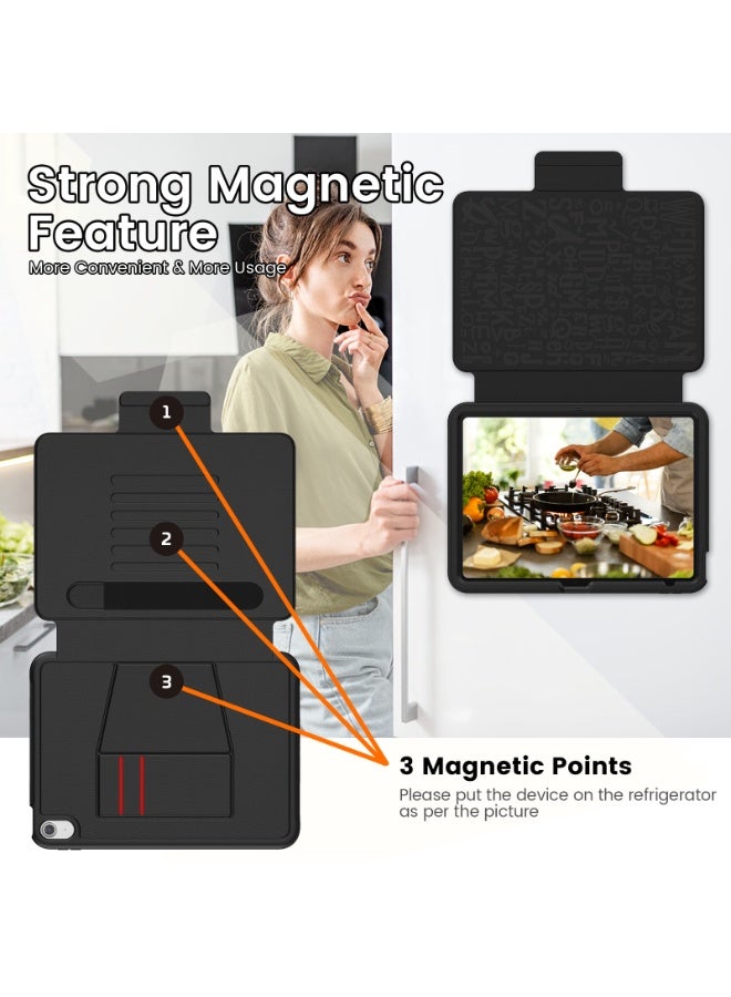 عام غطاء آيباد الجيل العاشر 10.9 بوصة/آيباد 11 (A16) 2025، غطاء مغناطيسي قوي مع خاصية النوم التلقائي، مقاوم للصدمات، مع حامل متعدد الزوايا، حامل قلم وجيب بطاقات لآيباد 10.9/11 بوصة. - Image 5