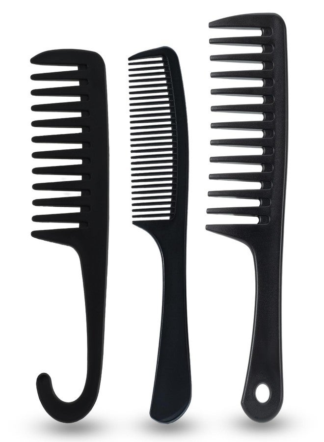 SIMPOR 3 PCS Wide Tooth Comb Set for Styling, Large Shower Comb for Women Thick Hair, Hair Comb Set for Wet and Dry Use - Image 1