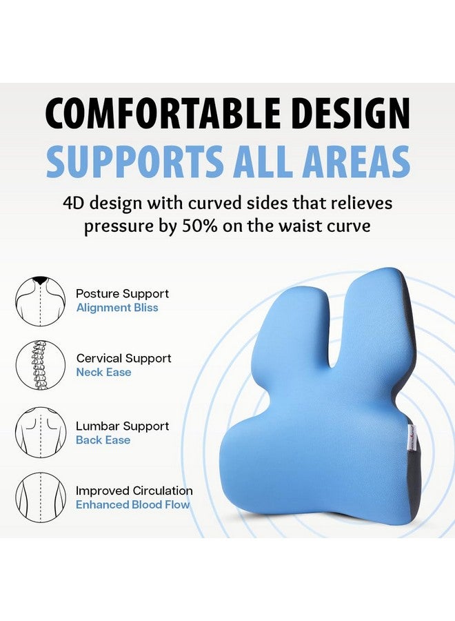 HealthSense وسادة دعم الظهر الصحية HealthSense Soft-Spot BC 21 مع رغوة الذاكرة للدراسة، المنزل، كرسي المكتب والأريكة مع دعم القطن لتخفيف آلام الظهر (عشب (BC25، 1)) - Image 2