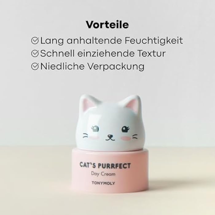 TONYMOLY Cat's Purrfect Face Day Cream, Lightweight, Moisturizing, Hydrating, Soothing Facial Cream, Softens and Hydrates with Milk Protein, 50 g - Image 3