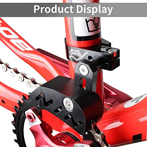 MUQZI Chain Guide, Aluminum Alloy Bike Chain Guide Mountain Bike Chain Deflectors Adjustable MTB Cycle Single Crankset Bicycle Chain Protector, Black - Image 2