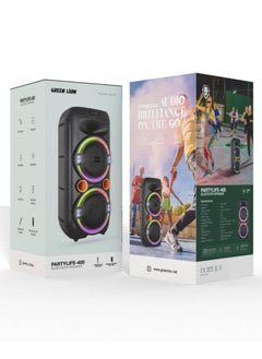 GREEN LION PartyLife 400 Bluetooth Speaker with Bluetooth Version 5.0, Light Show and Deep Bass - Black  - Image 4