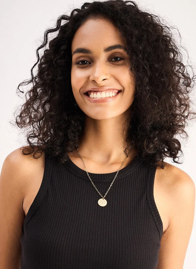 ساسافراس Black Fitted Cotton Top for Women