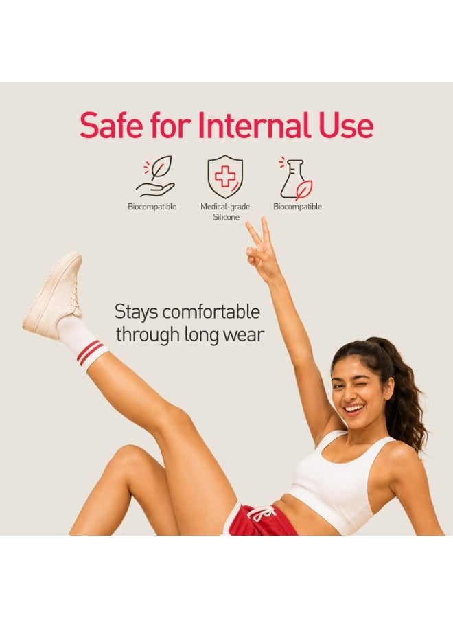 Sirona Reusable Menstrual Cup for Women - Large with Pouch | FDA Approved | Made of Ultra Soft 100% Medical Grade Silicone | Odour, Rash & Itch-Free Period | Leak-Proof Protection for 8-10 Hours - Image 4
