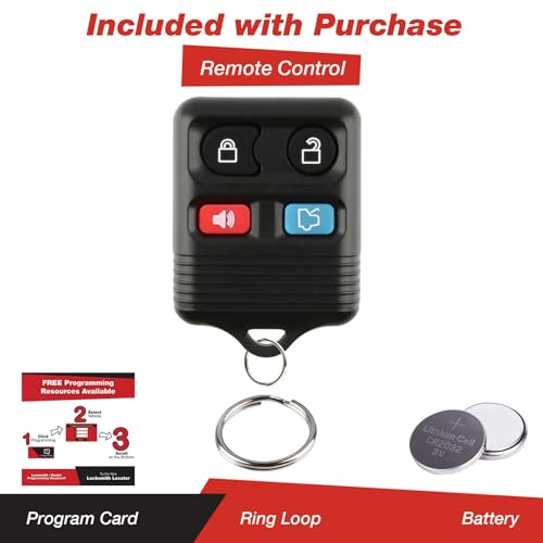 KeylessOption Keyless Entry Remote Fob Uncut Car Ignition Key for Ford Mustang Excursion Expedition Explorer Taurus Lincoln Navigator Town Car - Image 3