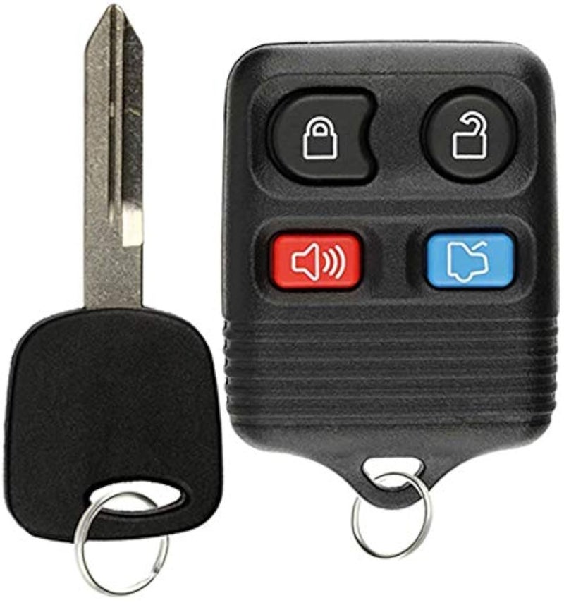 KeylessOption Keyless Entry Remote Fob Uncut Car Ignition Key for Ford Mustang Excursion Expedition Explorer Taurus Lincoln Navigator Town Car - Image 1