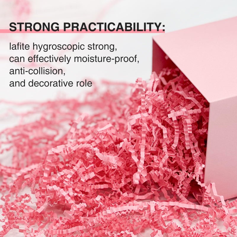 Corlcol 1LB Crinkle Paper Shred Filler for Gift Box On Mother's Day(Pink) - Image 4