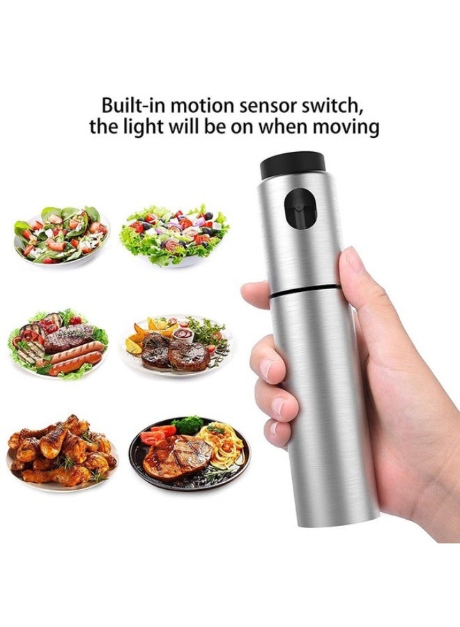 Happy Home Olive Oil Cooking Spray Bottle 100ml – Refillable 304 Food Grade Stainless Steel Oil Sprayer with Pump Nozzle for Air Fryer, Grilling, Salad, Frying, Baking and BBQ – Portable, Safe, Durable Kitchen Oil and Vinegar Dispenser for Healthy Cooking - Image 2