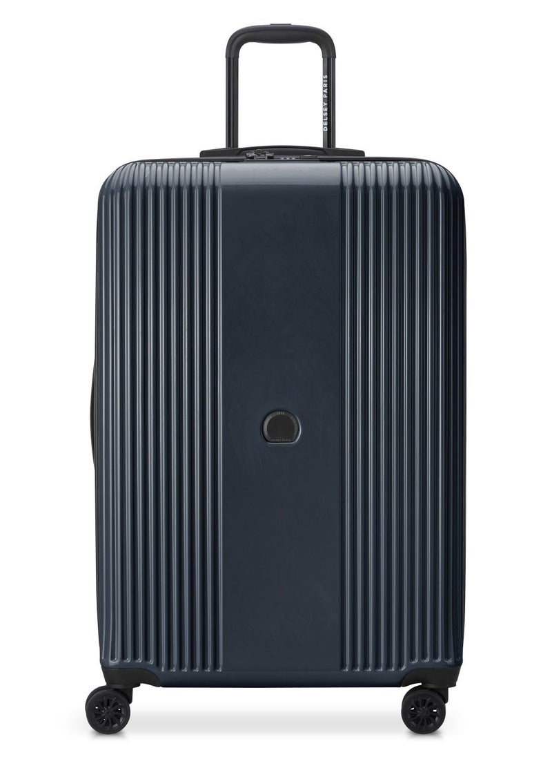 DELSEY Paris - Ophelie 82cm Hardcase 4 Double Wheel Expandable Check-In Luggage Trolley - Glossy Blue - Image 1