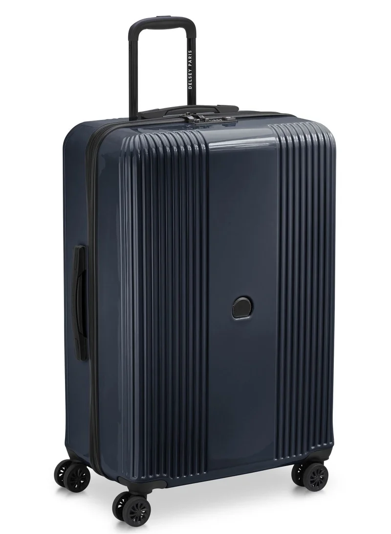 DELSEY Paris Ophelie 82cm Hardcase 4 Double Wheel Expandable Check-In Luggage Trolley - Glossy Blue