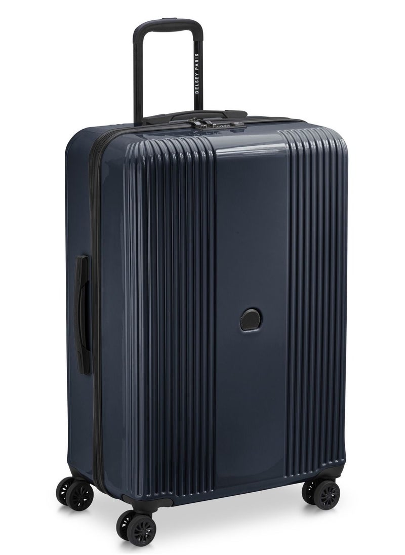 DELSEY Paris - Ophelie 82cm Hardcase 4 Double Wheel Expandable Check-In Luggage Trolley - Glossy Blue - Image 1