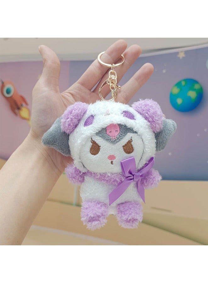 Kuromi Lovely Plush Toys Doll Keychain Panda Kuromi 15cm Plush Doll for Backpack,car,stationery box pendant - Image 1
