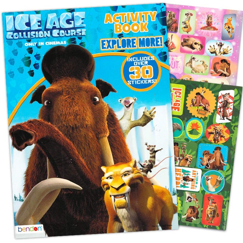 Toys Ice Age Coloring Book with 30+ Ice Age Stickers (Party Supplies)
