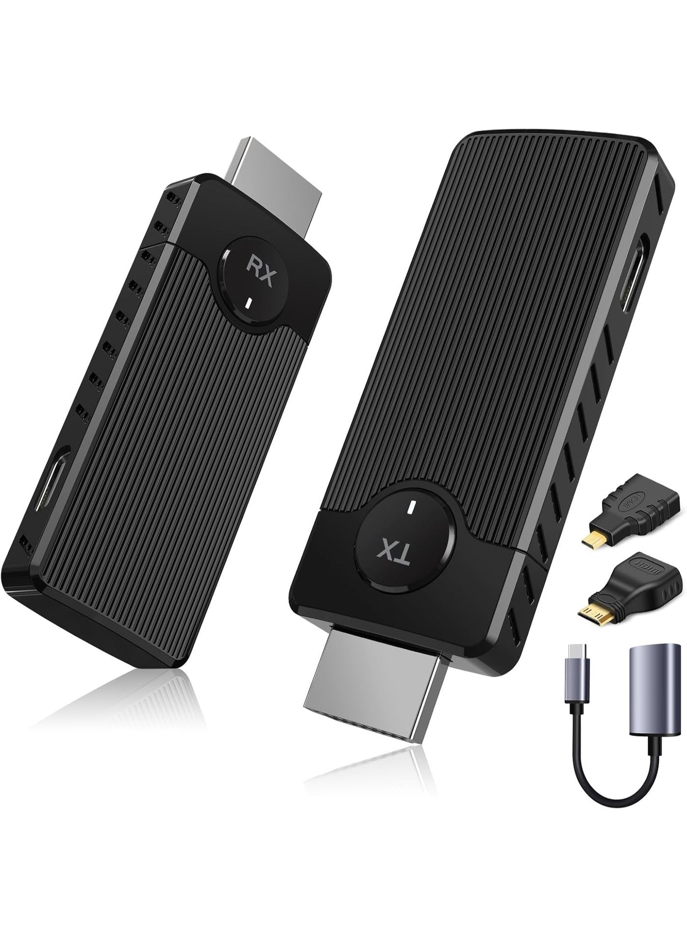Wireless HDMI Transmitter and Receiver for Streaming Kit,Built-in Antenna Low-latency transmission of 1080P HD video streams,Video/Audio to Monitor from PC,Auto Pairing for Laptop/TV/Monitor/Projector