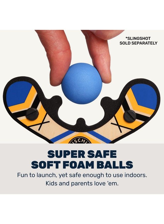 Mighty Fun! Mischief Maker® Toy Slingshot Foam Balls Refill Pack Made From Eva Foam Colorful Soft Foam Balls For Sling Shot Toys Boys And Girls Indoor & Outdoor Fun Game For Kids Play (Blue) - Image 5