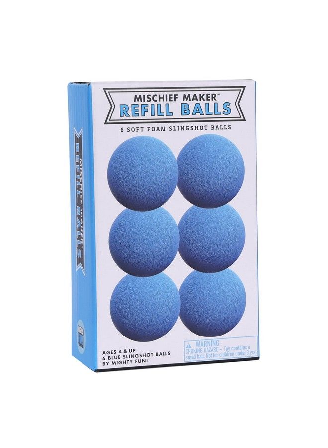Mighty Fun! Mischief Maker® Toy Slingshot Foam Balls Refill Pack Made From Eva Foam Colorful Soft Foam Balls For Sling Shot Toys Boys And Girls Indoor & Outdoor Fun Game For Kids Play (Blue) - Image 2