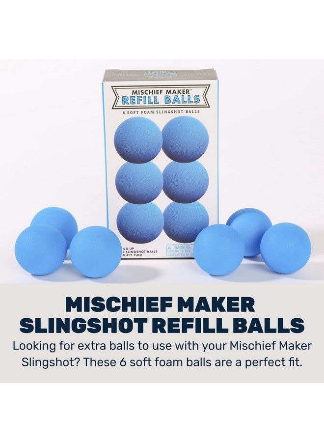 Mighty Fun! Mischief Maker® Toy Slingshot Foam Balls Refill Pack Made From Eva Foam Colorful Soft Foam Balls For Sling Shot Toys Boys And Girls Indoor & Outdoor Fun Game For Kids Play (Blue) - Image 3