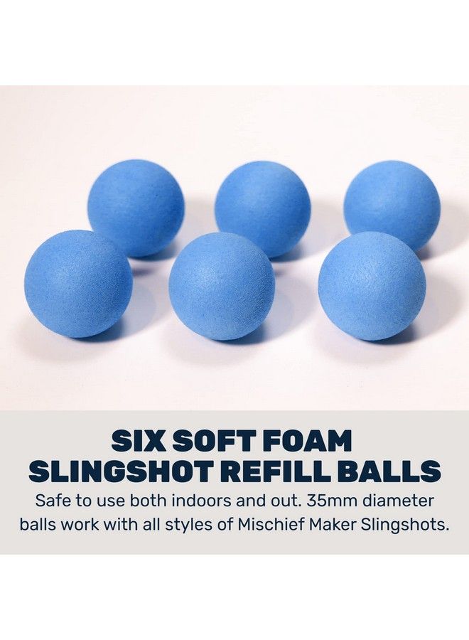 Mighty Fun! Mischief Maker® Toy Slingshot Foam Balls Refill Pack Made From Eva Foam Colorful Soft Foam Balls For Sling Shot Toys Boys And Girls Indoor & Outdoor Fun Game For Kids Play (Blue) - Image 4