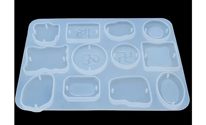 ? Rakhi Mould Resin Art Silicone Casting Epoxy Silicon Mould for DIY Rakhi Bracelet Jewellery Design (12 Cavity All in 1)