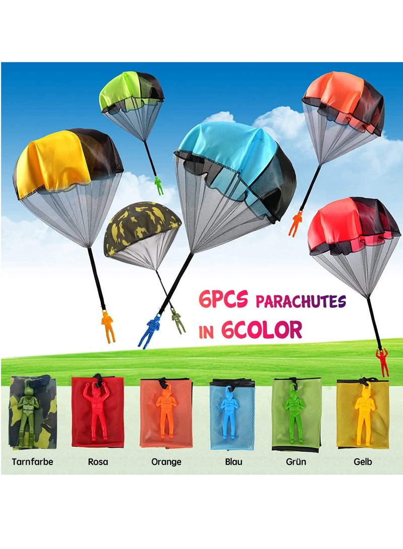 Daytoyz Parachute Toy Children, Pack of 6 Parachute Skater Toy, Outdoor Games for Children, Parachute Throwing Game Children, Small Gifts for Children, Party Bags, Children's Birthday Party Favours  - Image 4