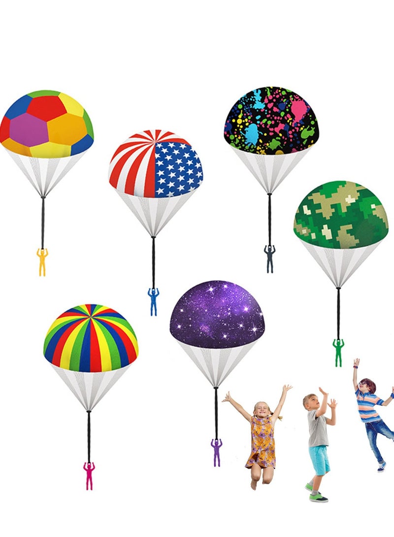Daytoyz Parachute Toy Children, Pack of 6 Parachute Skater Toy, Outdoor Games for Children, Parachute Throwing Game Children, Small Gifts for Children, Party Bags, Children's Birthday Party Favours  - Image 1