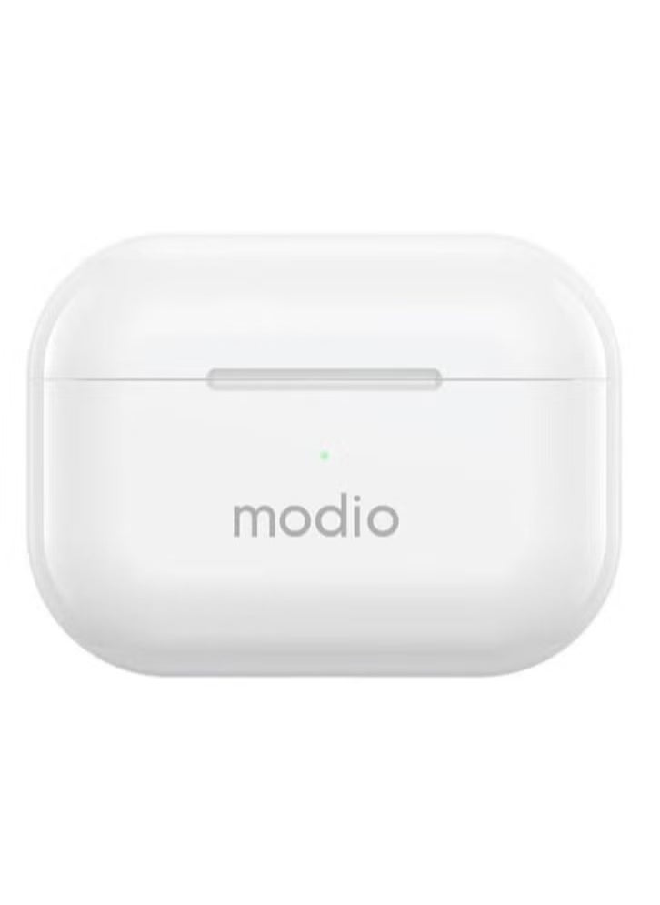 modio - Premium Deep Bass Wireless Bluetooth Headset D3 – True Wireless Stereo Earbuds with Bluetooth 5.3, Noise Isolation, Built-in Mic, Smart Touch Controls, and Portable Charging Case – Lightweight TWS Earphones for Android & iOS Devices – Hi-Fi Stereo Sound - Image 1