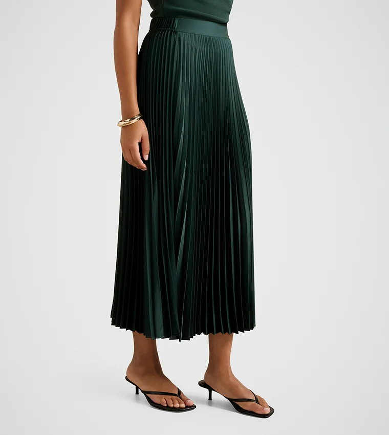 Forever New Estelle Satin Pleated Midi
