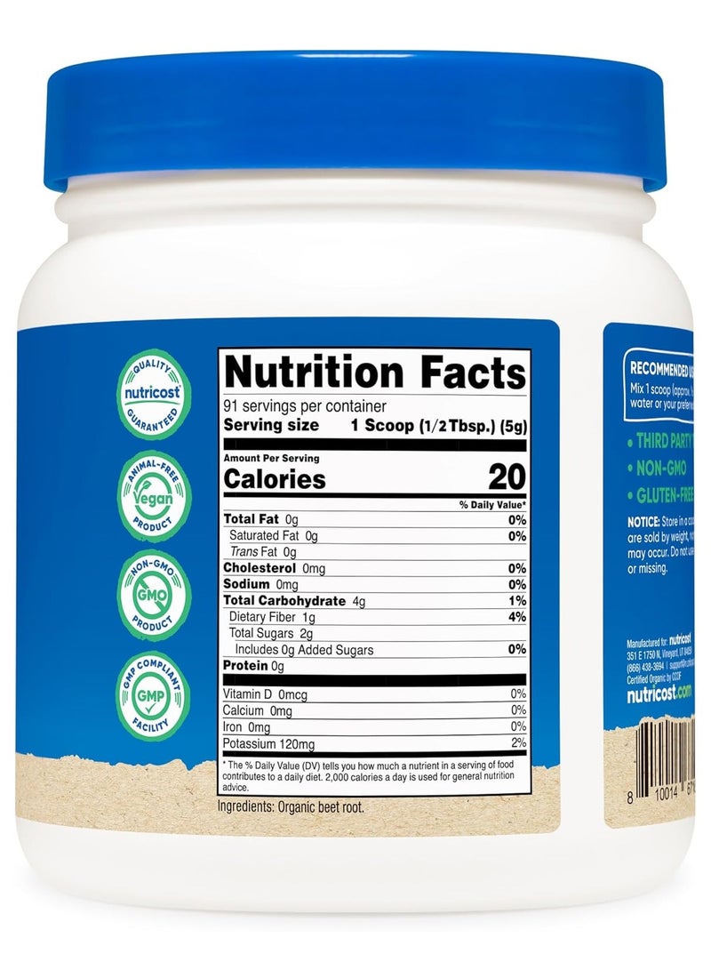 Nutricost Beet Root Powder Organic 1lb - Image 4