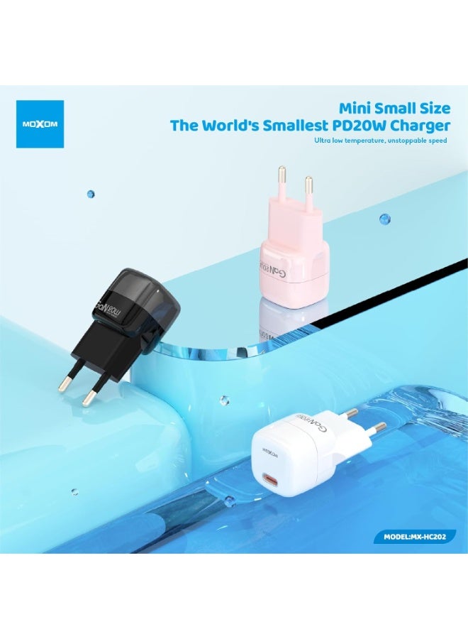 Moxom MX-HC202 Fast Charger with Dual USB Ports for Various Smartphones 2.4A - Pink - Image 4