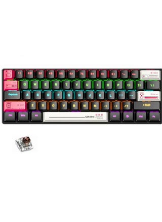 G55 60% Mechanical Gaming Keyboard - BROWN Switches - RGB Rainbow Backlighted - Detachable USB Wired – 61 Keys EN  - Double injection key caps Illumination | Black - pzsku/Z2420D91FDCA05933CBF8Z/45/1742689265/a6193b41-9f3c-496f-80ac-716d8e5e9d26
