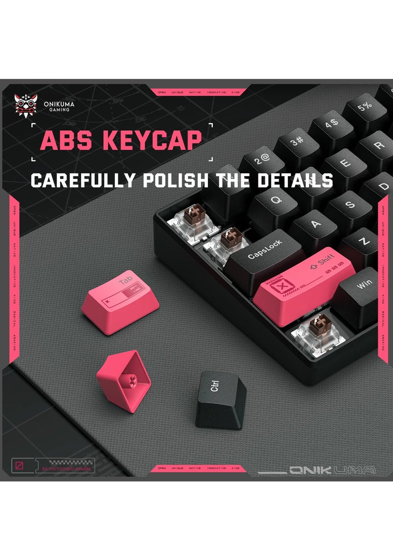 onikuma - G55 60% Mechanical Gaming Keyboard - BROWN Switches - RGB Rainbow Backlighted - Detachable USB Wired – 61 Keys EN  - Double injection key caps Illumination | Black - Image 1