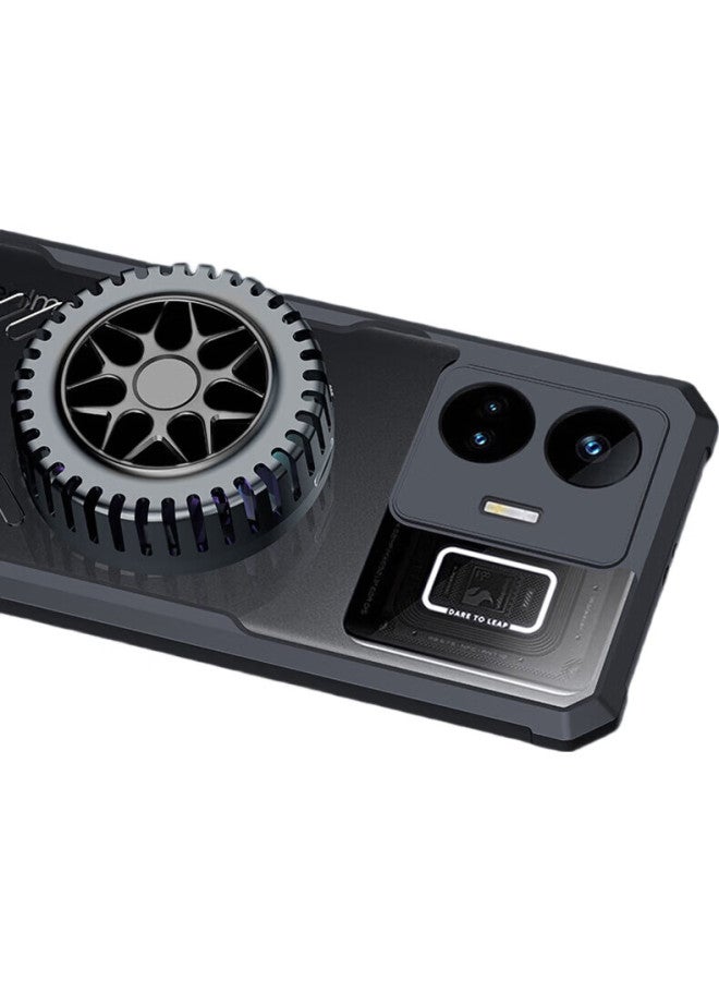 Freeson Phone Case For Trueme Gt Neo5, Heat Dissipation Protective Cover, Full Lens Protection, Shockproof, Anti-Collision Corners, Simple Transparent Design, Metal Magnetic Compatible With Cooling Fans, Black - Image 2