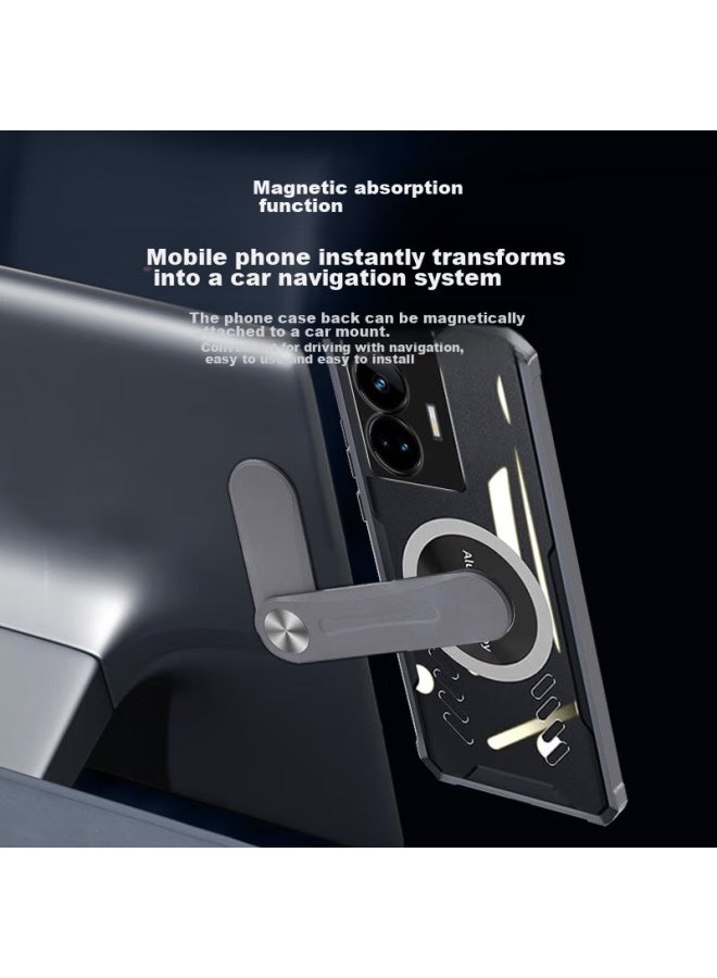 Freeson Phone Case For Trueme Gt Neo5, Heat Dissipation Protective Cover, Full Lens Protection, Shockproof, Anti-collision Corners, Simple Transparent Design, Metal Magnetic Compatible With Cooling Fans, Black - Image 5