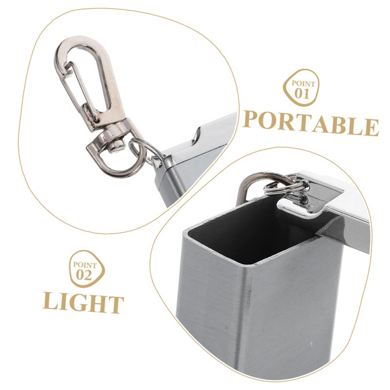 Portable Windproof Ashtray with Lid and Keychain Pocket Ash Holder for Outdoor Travel - Image 4