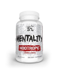 Rich Piana Mentality Nootropic Blend | Brain Booster Supplement for Performance, Memory, Mental Clarity | Ginseng, Ginkgo, L-Theanine, Choline, Huperzine, 60 Capsules (30 Day Supply)