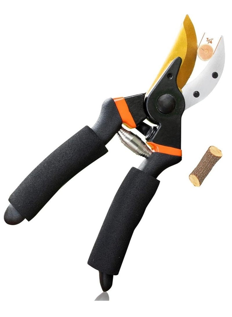 كيلا مقصات تقليم جانبية للحديقة مقصات تقليم سهلة لنباتات العنب وحدائق البونساي تقليم أغصان الأشجار والزهور بسهولة باستخدام شفرات حادة من الفولاذ SK5 ومقبض ناعم مبطن - Image 2