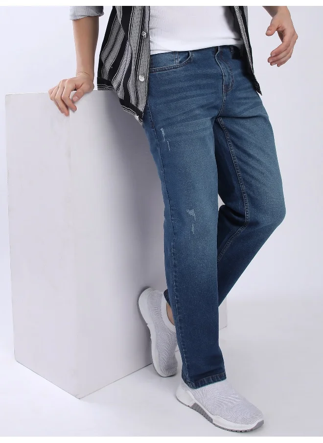 بيونغ Fade Blue Whisker Regular Fit Jeans for men