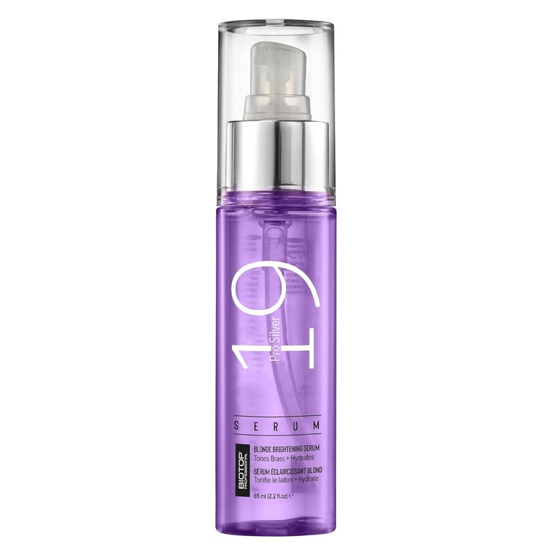 Biotop Professional 19 Pro Silver Hair Oil - Heat Protection, Frizz Control & Split End Repair for Platinum Blonde Hair - Lightweight, Non-Greasy Formula with Vitamin E & Sunflower Seed Oil (2.2 oz)