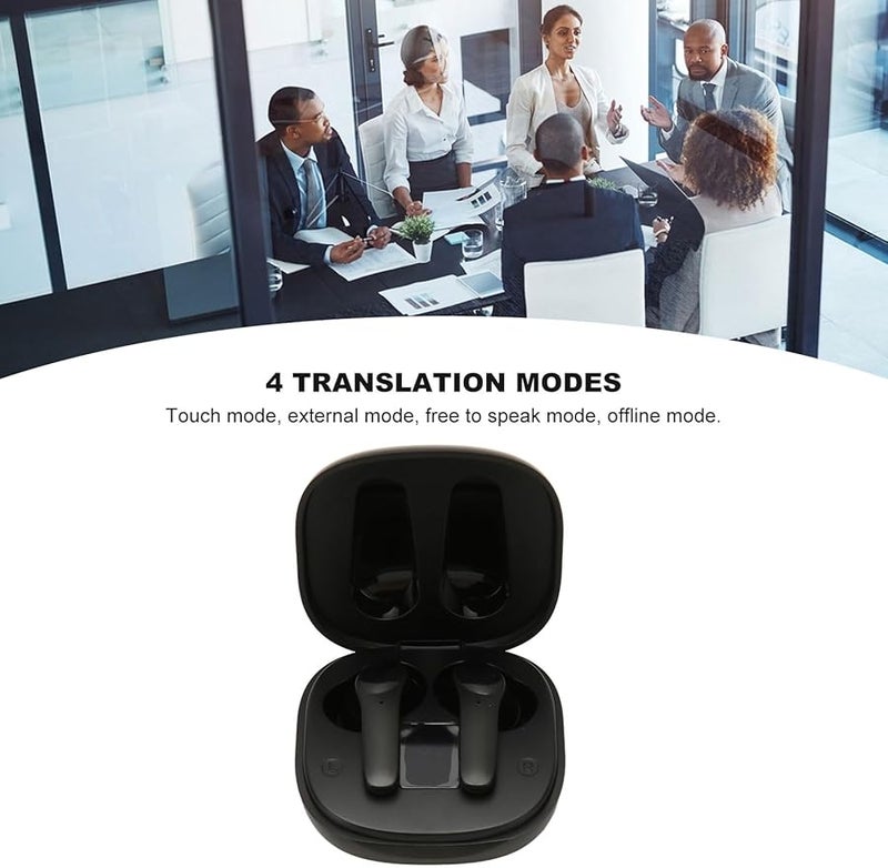 Vbestlife Bluetooth Translator Earbuds 74 Languages 70 Accents Online Translation Music Call Black - Image 5