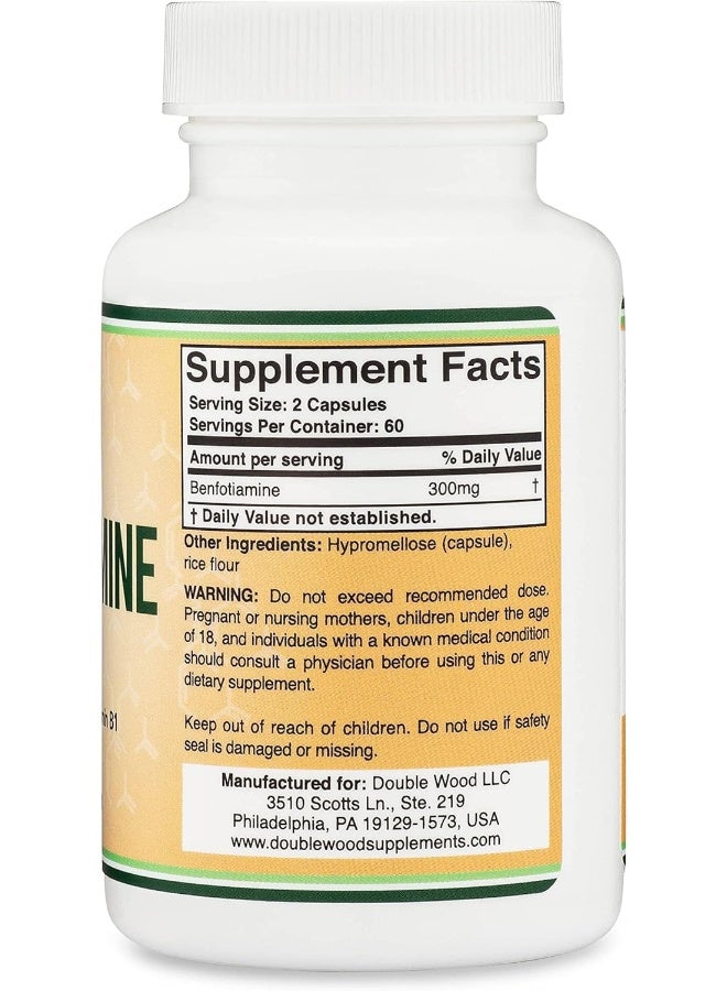 حصص بنفوتيامين 300 ملغ (تم اختبارها من قبل طرف ثالث، 120 كبسولة) - Image 3