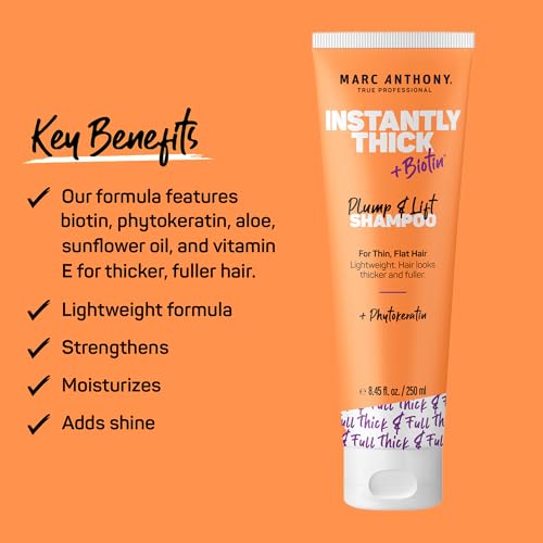 Marc Anthony Hair Thickening Shampoo - Biotin & Aloe Lightweight Formula for Volumizing, Thicker & Fuller Hair - Image 2
