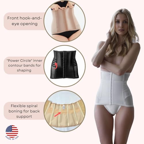 Rago Women's Waist Trainer, White, 2X-Large (34) - Image 3