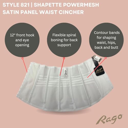 Rago Women's Waist Trainer, White, 2X-Large (34) - Image 5