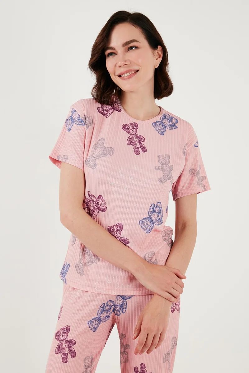 Lela Regular Fit Short Sleeve Pajama Set Women's Pajama Set 65740104