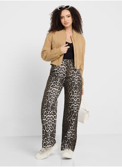 Ginger Suede Look Bomber Jacket  - Image 4