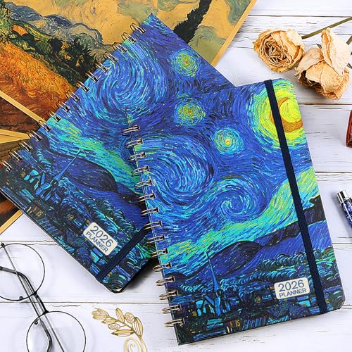 BooQool 2026 Planner – Weekly ＆ Monthly Planner 2026, Jan.2026 - Dec.2026, 6.4" x 8.5", 2026 Calendar Planner with Tabs, Hardcover, Strong Binding, Thick Paper, Back Pocket, Elastic Closure, Inner Pocket - Image 2